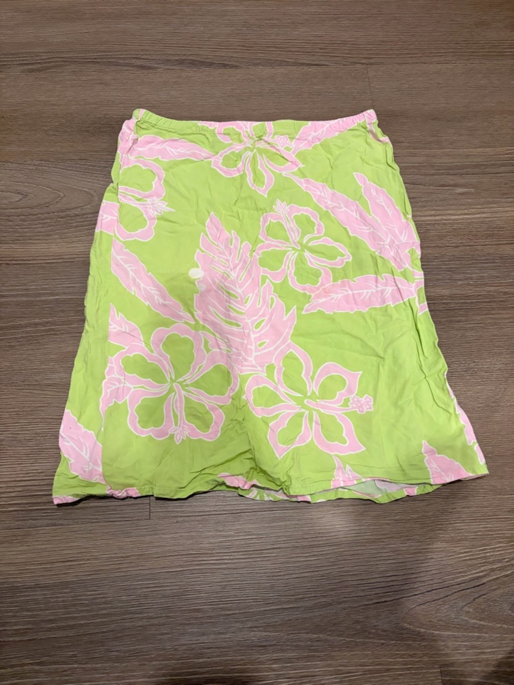 Roxy Lime Green & Light Pink Floral Skirt